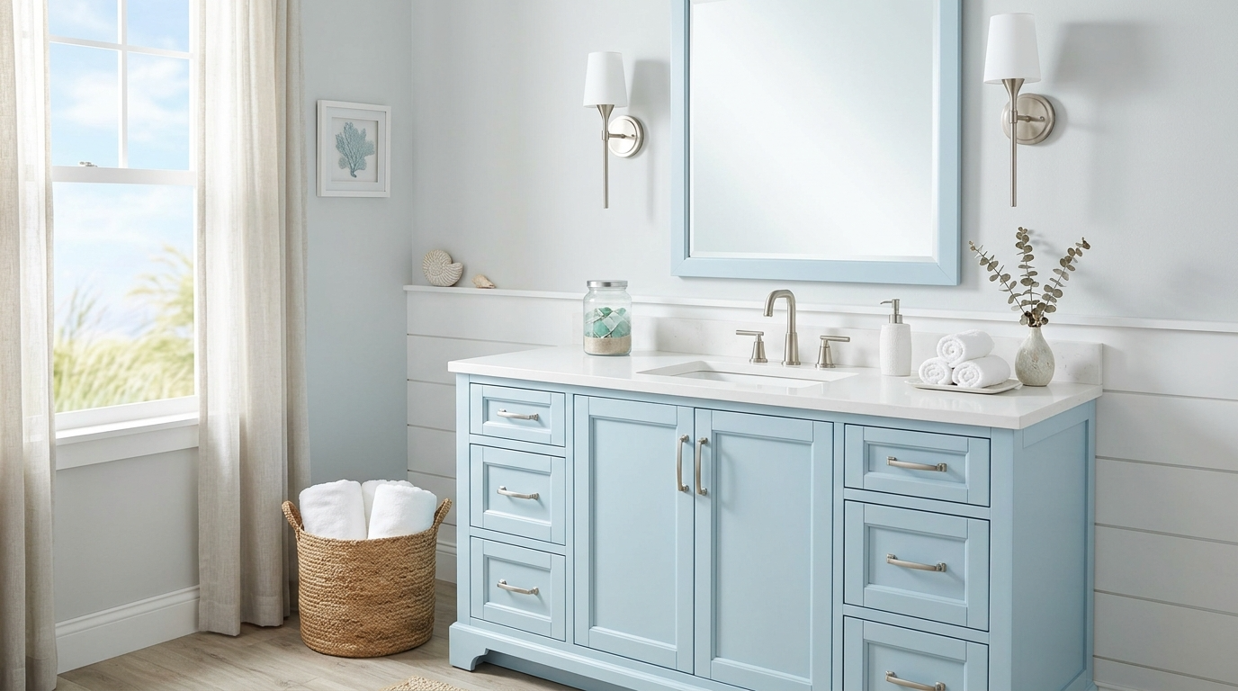 Make a small vanity feel luxe with one upgrade